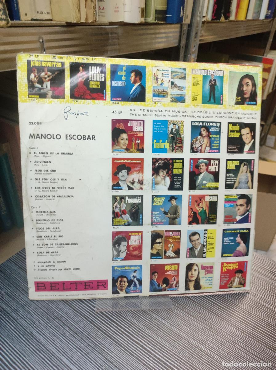 Discos de vinilo: MANOLO ESCOBAR BELTER - Foto 2