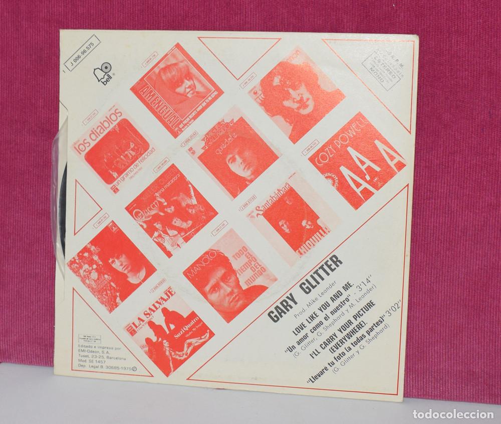 Discos de vinilo: GARY GLITTER - UN AMOR COMO EL NUESTRO - SINGLE ESTADO EXCELENTE - Foto 3