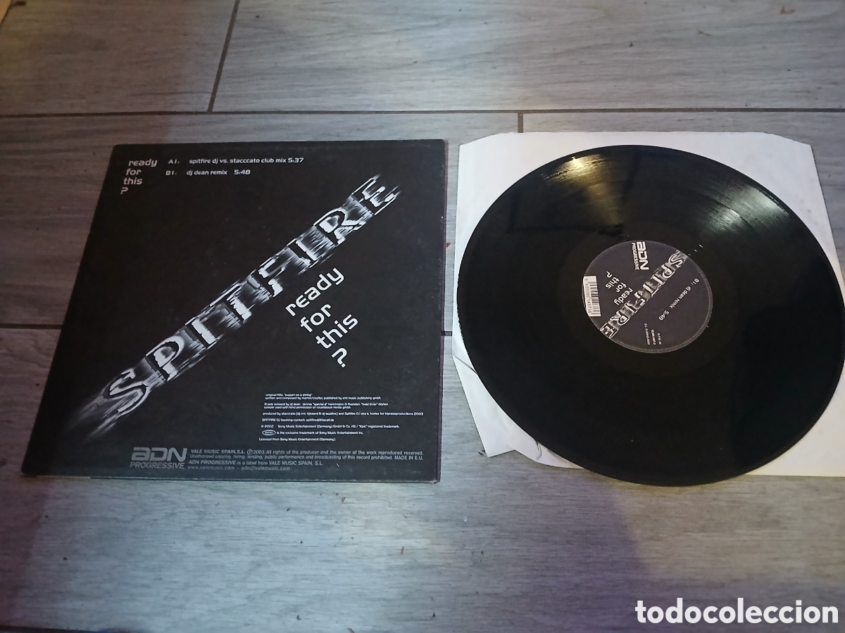 Discos de vinilo: SPITFIRE - READY FOR THIS ? - MAXI - SPAIN - ADN PROGRESSIVE - LV - - Foto 2