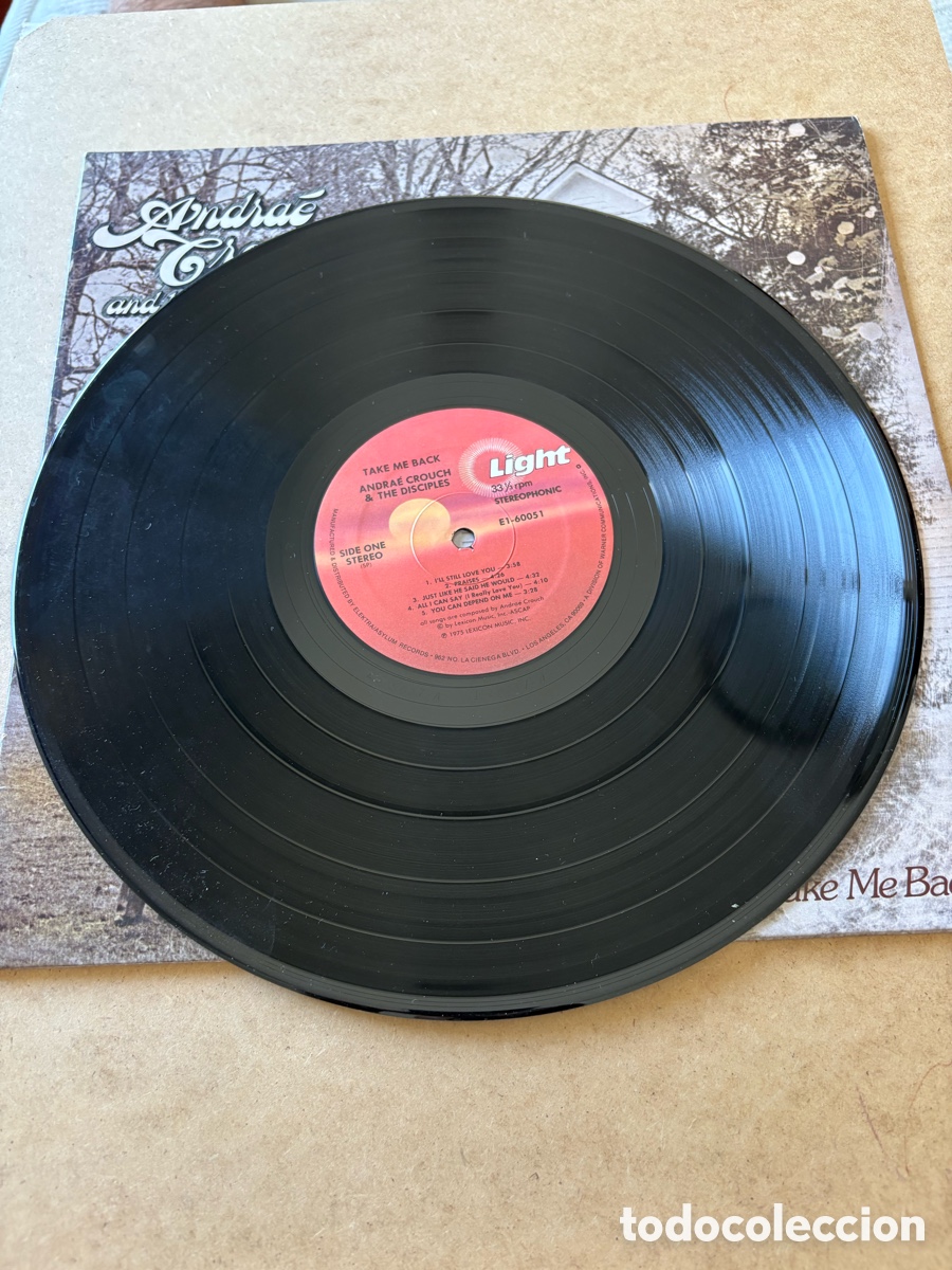 Discos de vinilo: Lp vinilo Take me Back, Andrae Crouch & The Disciples (A17) - Foto 2