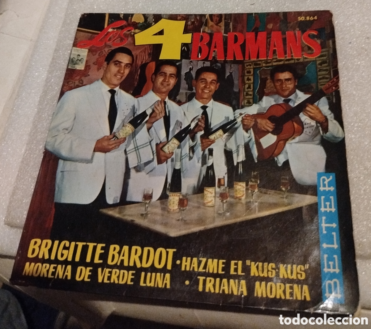 Discos de vinilo: Los 4 barmans. SOLO CAR&Aacute;TULA - Foto 1