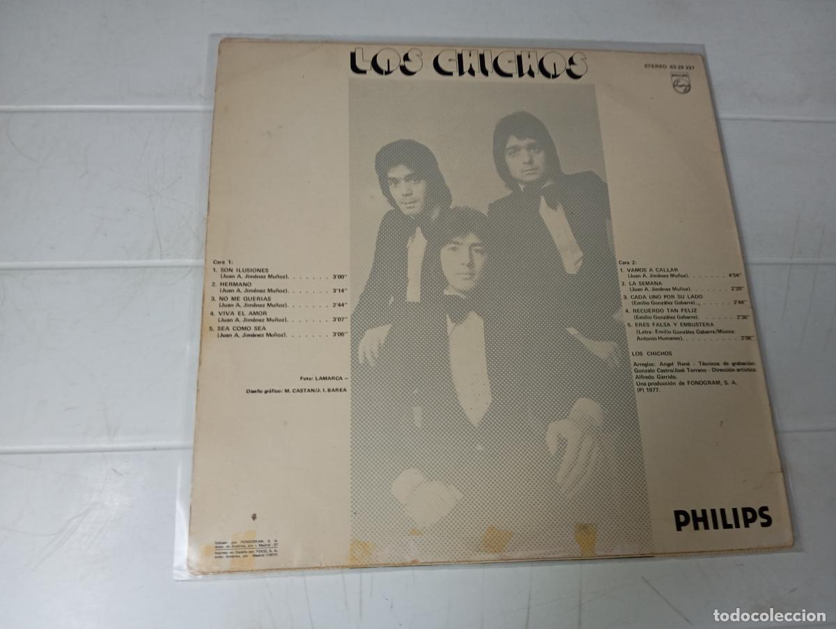 Discos de vinilo: LP LOS CHICHOS - SON ILUSIONES - Foto 2