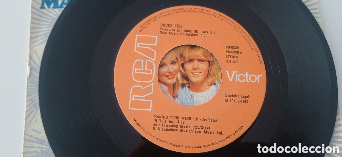 Discos de vinilo: BUCKS FIZZ - Making your mind Up (1981) single - Foto 5