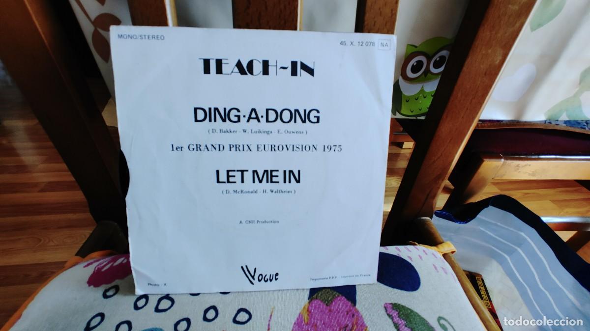 Discos de vinilo: TEACH IN-SINGLE DING A DONG-EUROVISION 1975 - Foto 2