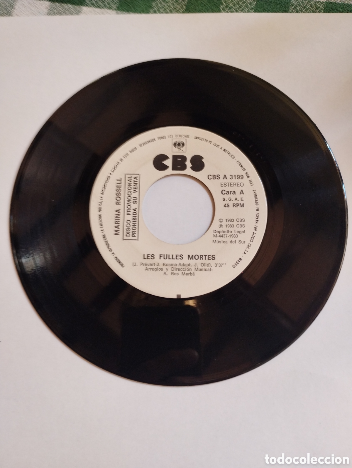 Discos de vinilo: Les fulles mortes Marina Rossell - Foto 1