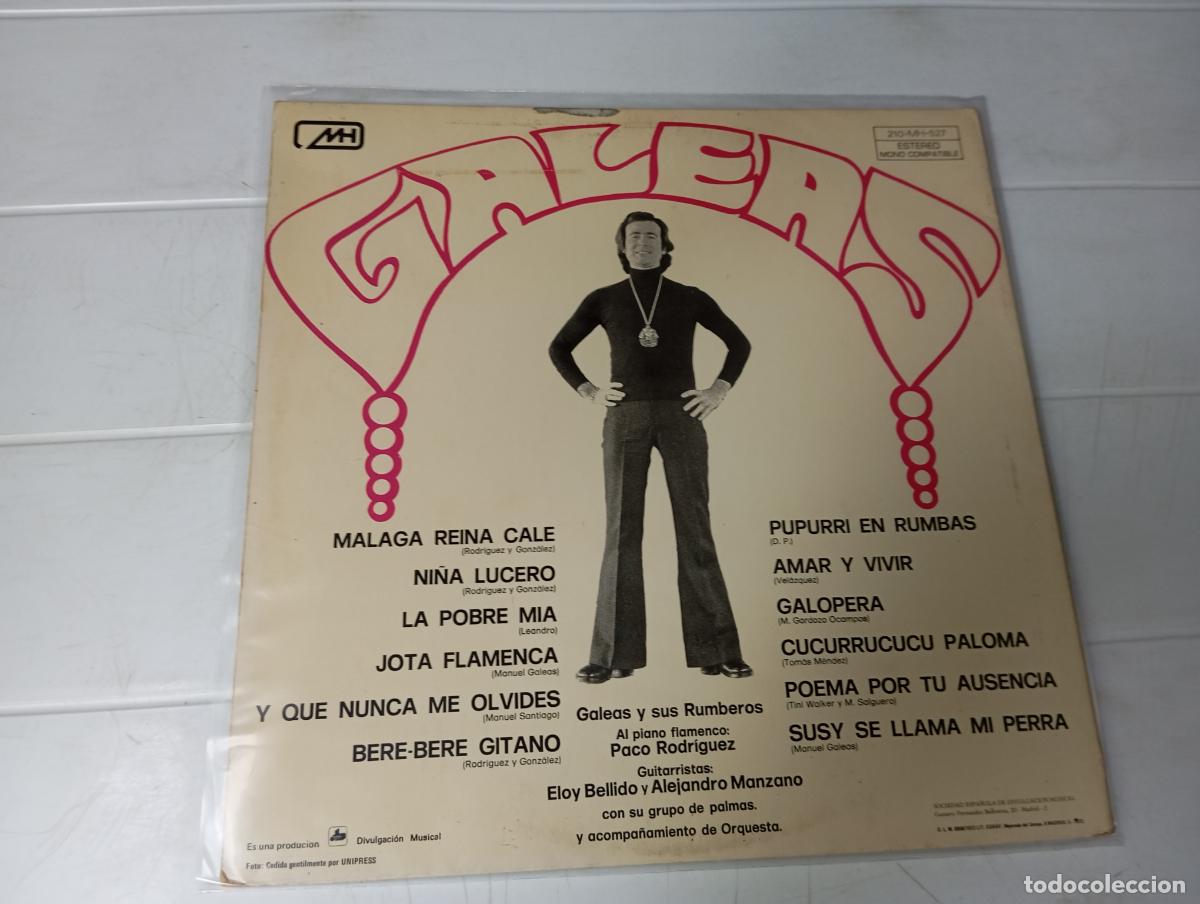 Discos de vinilo: LP GALEAS - M&Aacute;LAGA REINA - Foto 2