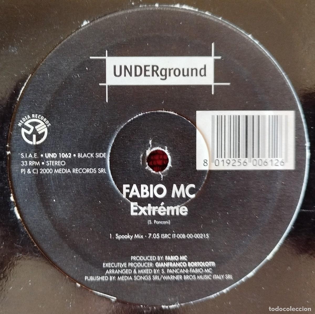Discos de vinilo: FABIO MC ** Extreme ** MAXI SINGLE VINILO ITALIA 2000 - Foto 2