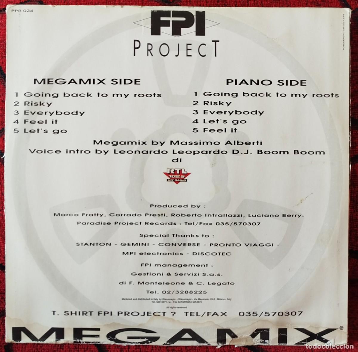 Discos de vinilo: FPI PROJECT ** Megamix ** MAXI SINGLE VINILO ITALIA 1992 - Foto 2