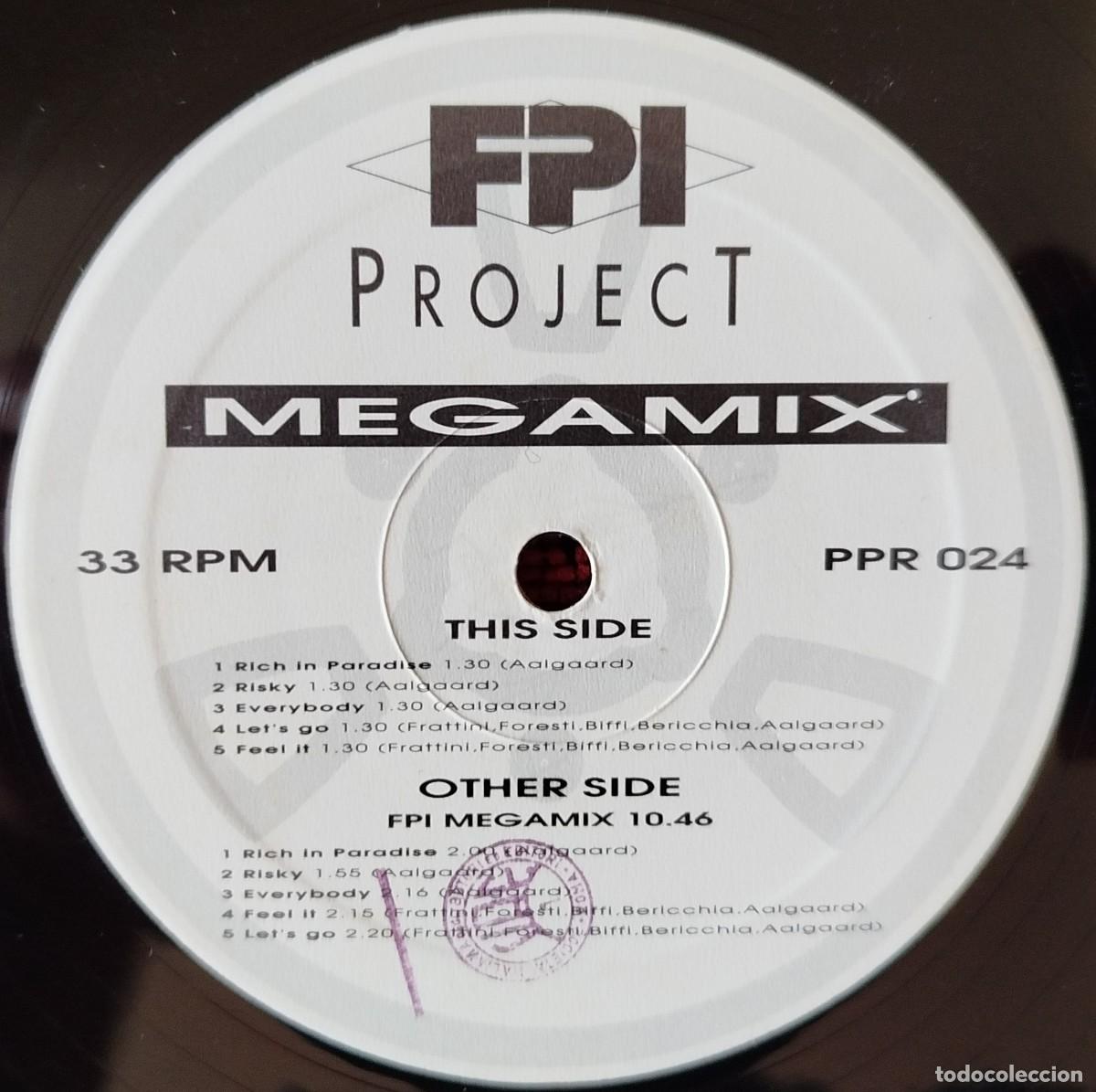 Discos de vinilo: FPI PROJECT ** Megamix ** MAXI SINGLE VINILO ITALIA 1992 - Foto 4