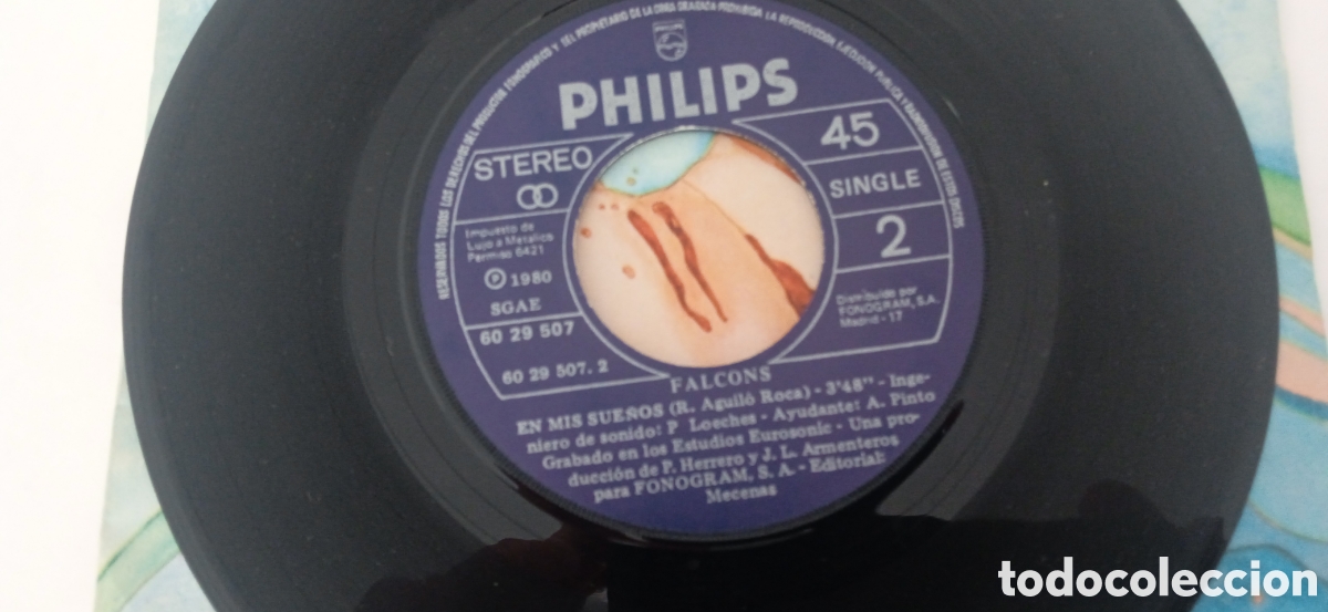 Discos de vinilo: FALCONS - Como t&uacute; (1980) single - Foto 3