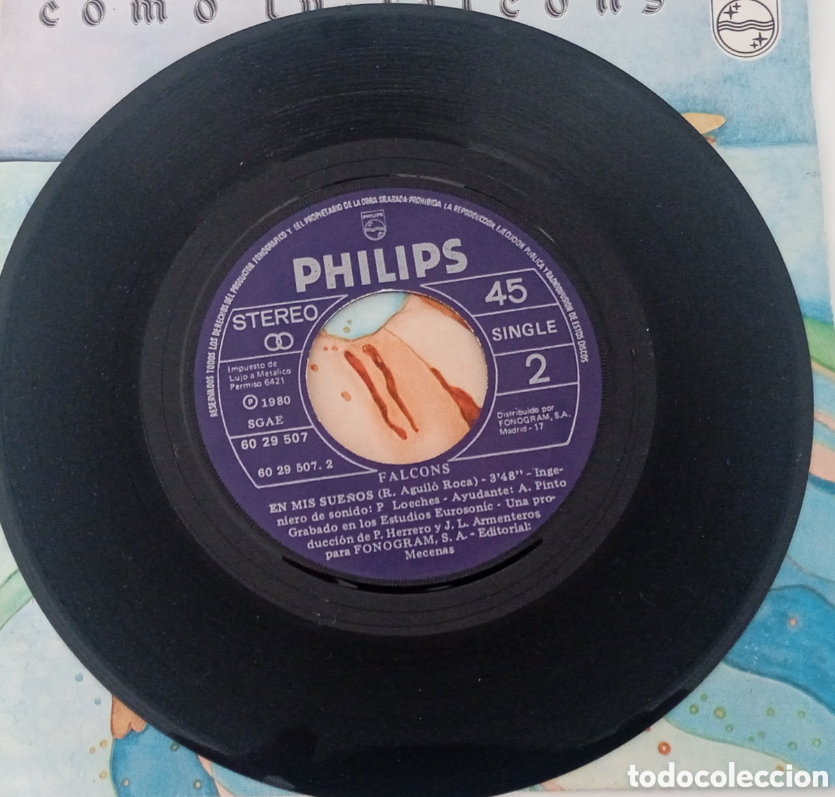Discos de vinilo: FALCONS - Como t&uacute; (1980) single - Foto 4