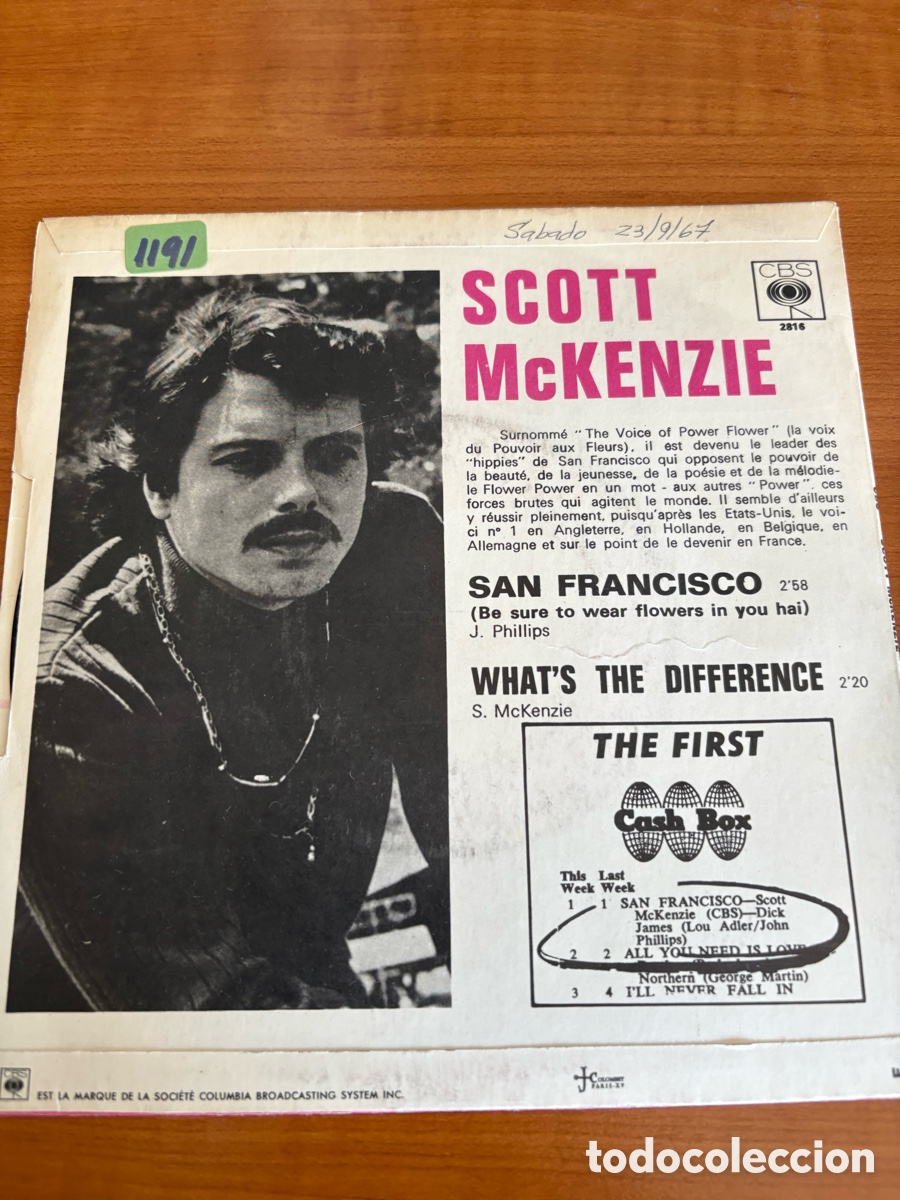 Discos de vinilo: Scott Mckenzie /- San Francisco/ Whats The Difference - Foto 2