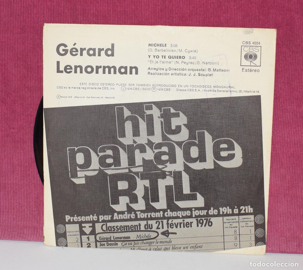 Discos de vinilo: G&eacute;rard Lenorman - Michele - SINGLE 1976 - Foto 3