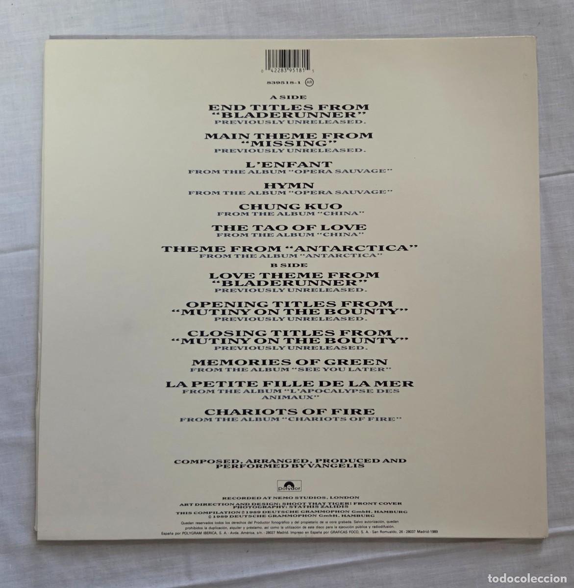 Discos de vinilo: LP Vinilo Vangelis, Themes - Foto 2
