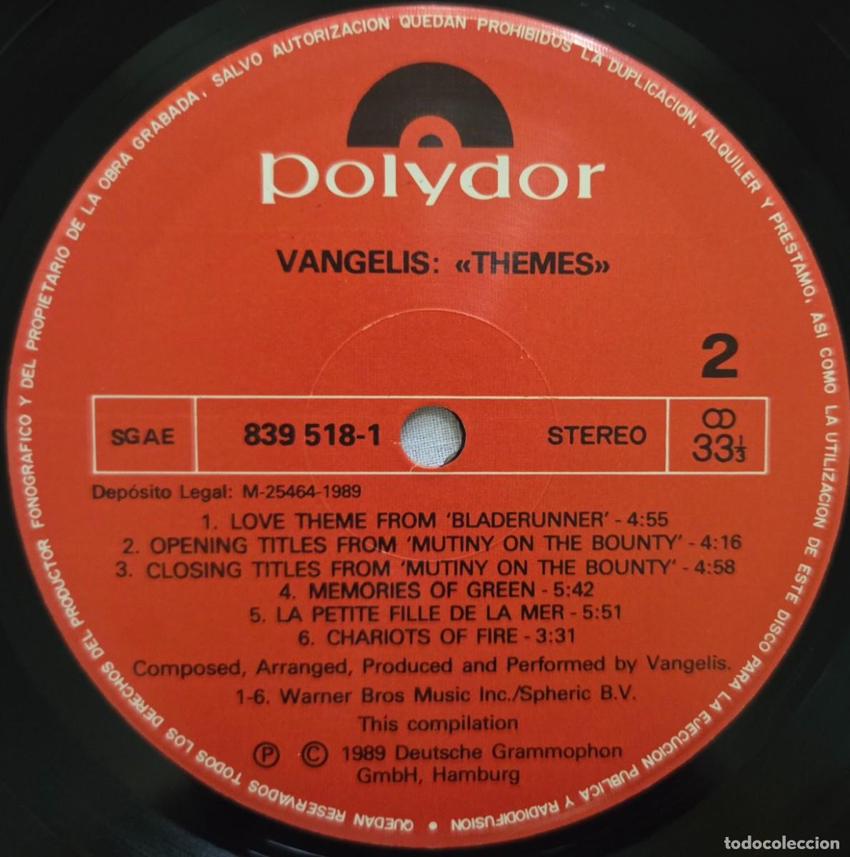Discos de vinilo: LP Vinilo Vangelis, Themes - Foto 7