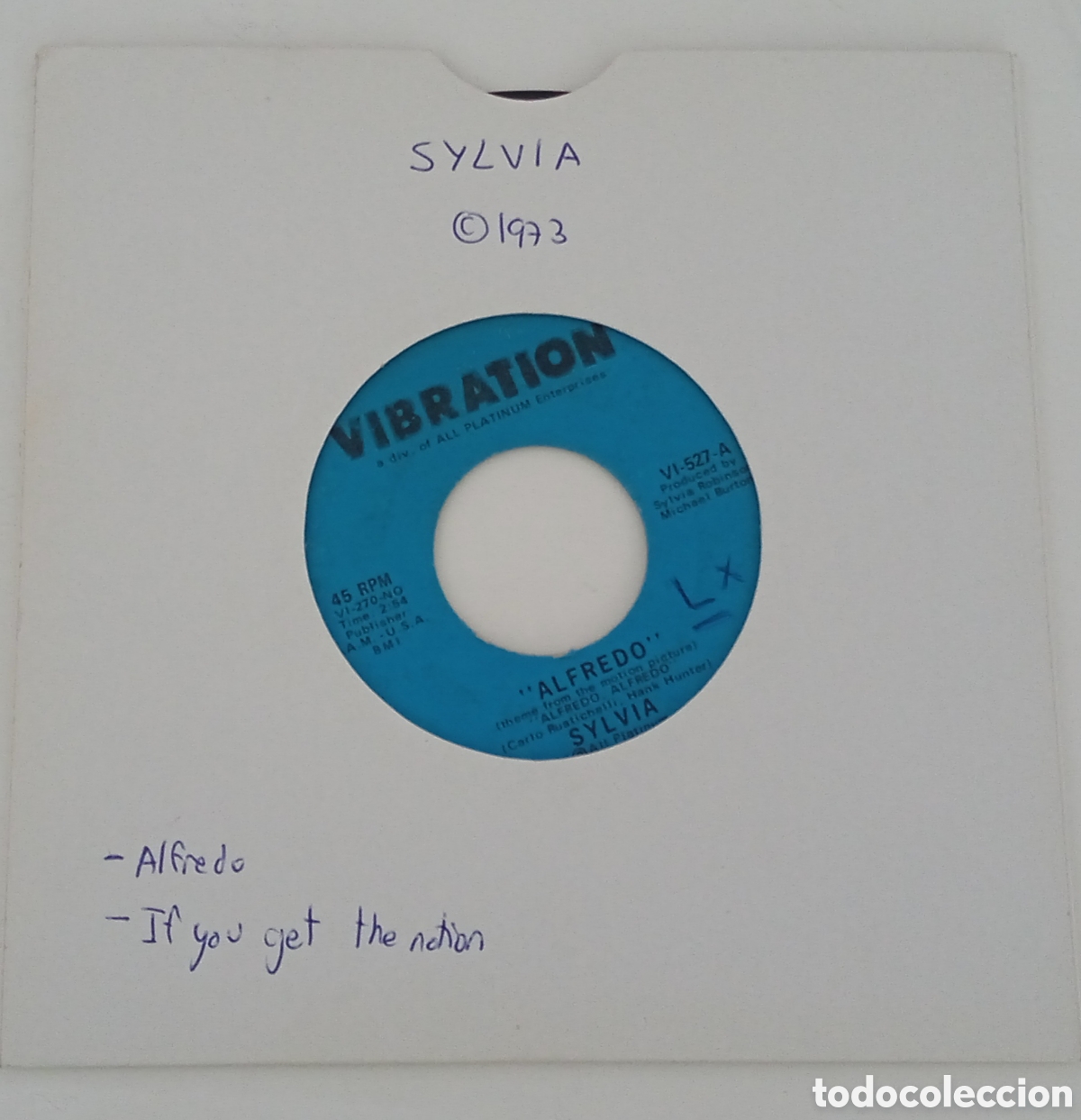 Discos de vinilo: SYLVIA - Alfredo (1973) single - Foto 5