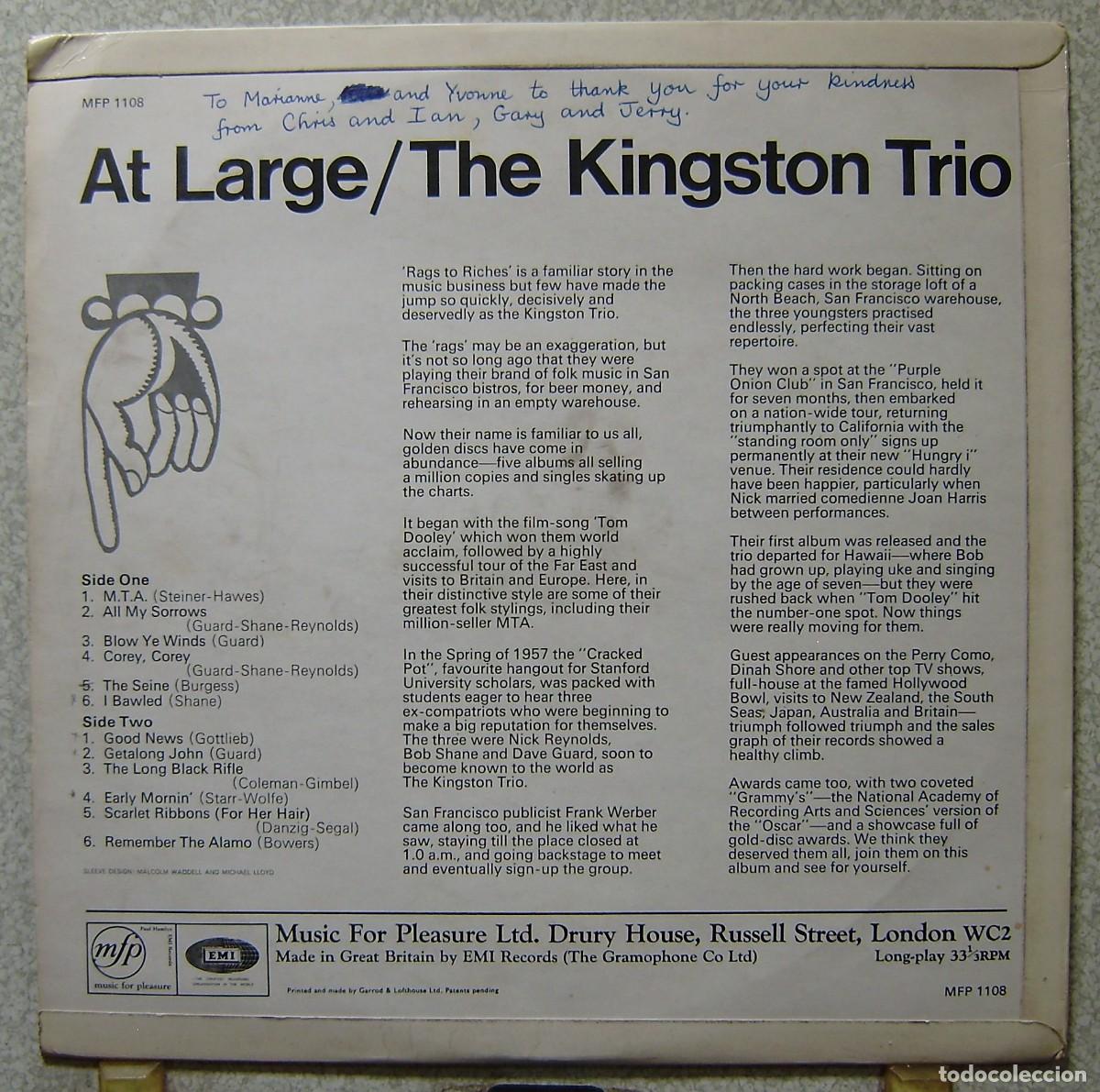 Discos de vinilo: THE KINGSTON TRIO..............-EMI...OFERTA - Foto 2