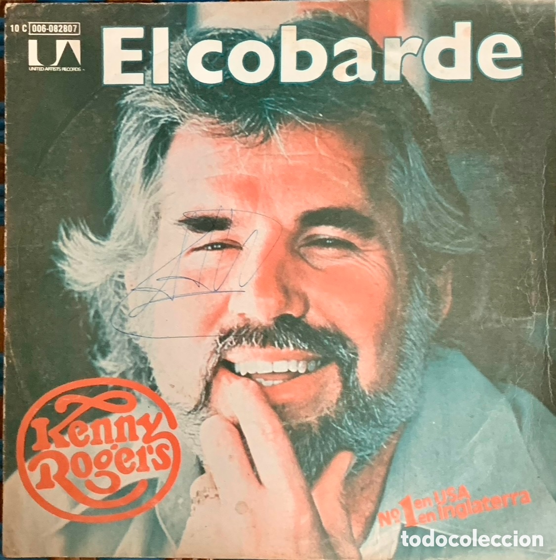 Discos de vinilo: Disco Vinilo Single. Kenny Rogers. &ldquo;El cobarde&rdquo;. 1980. - Foto 1
