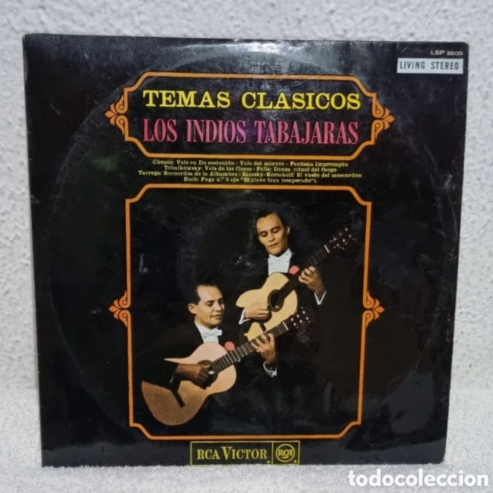 Discos de vinilo: Los indios Tabajaras. Temas cl&aacute;sicos - Foto 2