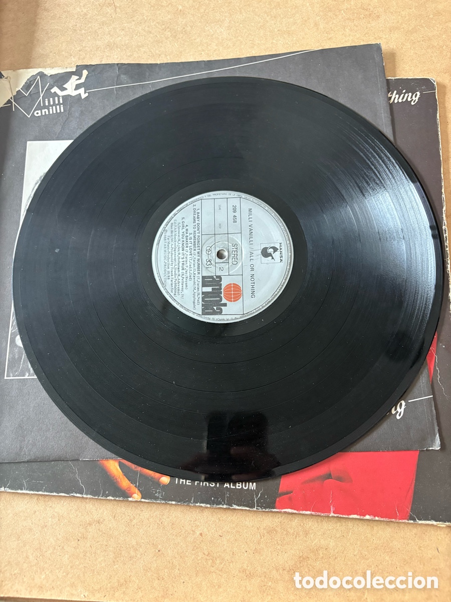 Discos de vinilo: Lp vinilo, Milli Vanilli, All Or Nothing (A17) - Foto 2
