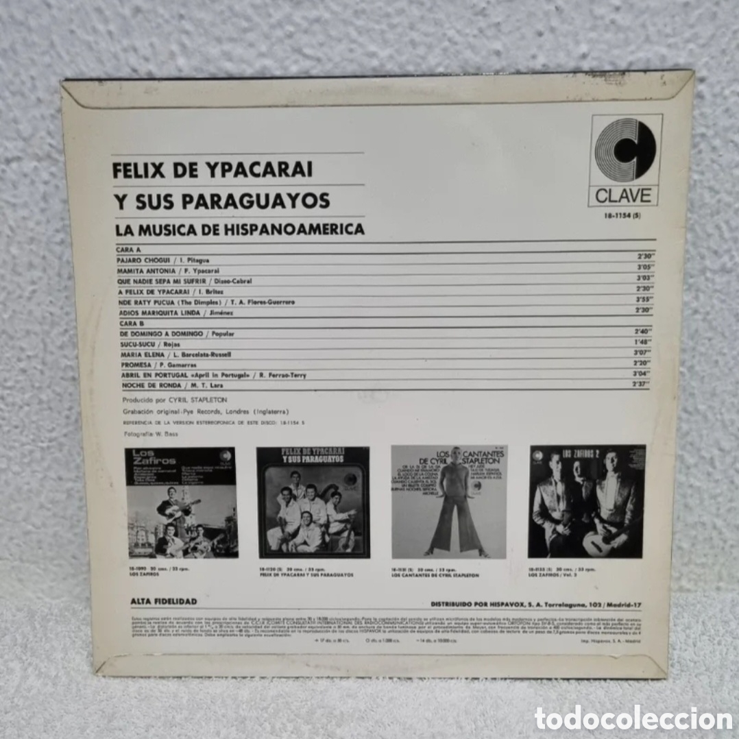 Discos de vinilo: F&eacute;lix de Ypacara&iacute; y sus paraguayos - Foto 3