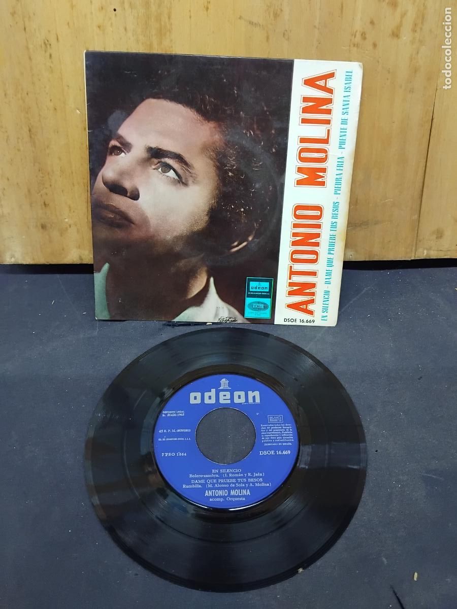 Discos de vinilo: ANTONIO MOLINA - EN SILENCIO + 3. EP EMI ODEON 1965. - Foto 1