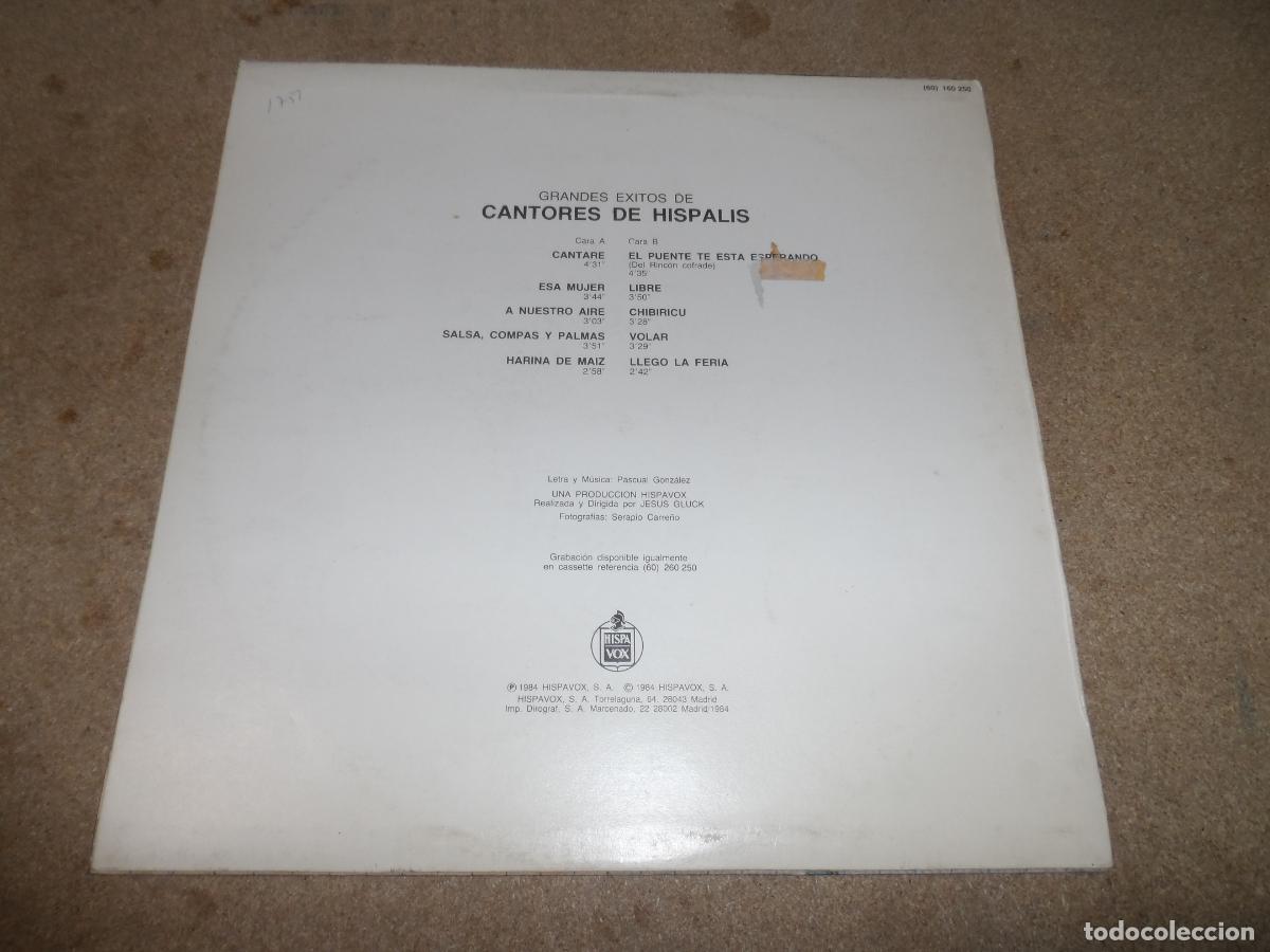 Discos de vinilo: CANTORES DE HISPALIS - GRANDES &Eacute;XITOS (SPAIN 1984) - Foto 2