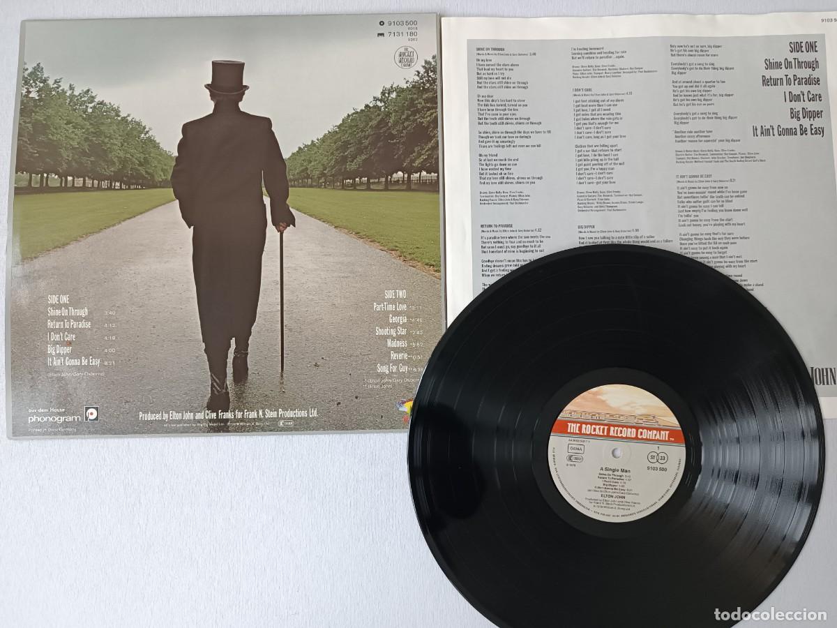 Discos de vinilo: Elton John &ndash; A Single Man LP 1978 GERMANY - Foto 2