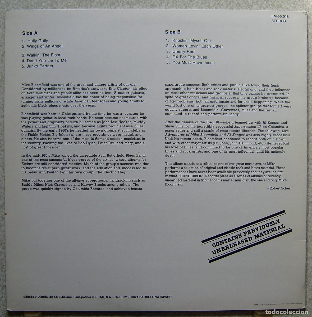 Discos de vinilo: MIKE BLOOMFIELD..CONTIENE PREVIOUSLY UNRELEASED MATERIAL...EX - Foto 2