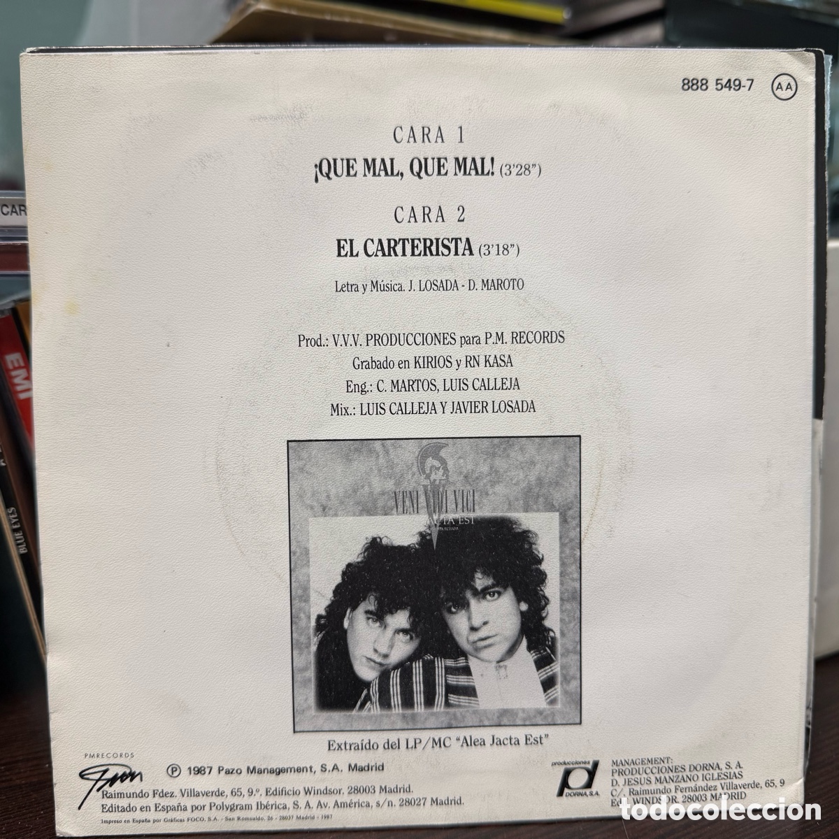 Discos de vinilo: Veni Vidi Vici - &iexcl;Que Mal, Que Mal! (7&rdquo;) - Foto 2