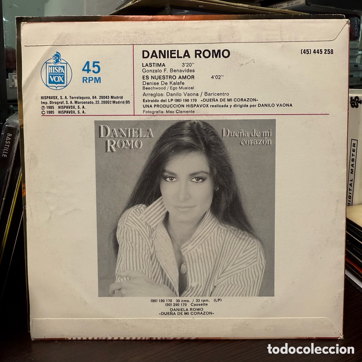 Discos de vinilo: Daniela Romo - Lastima (7&rdquo;) - Foto 2