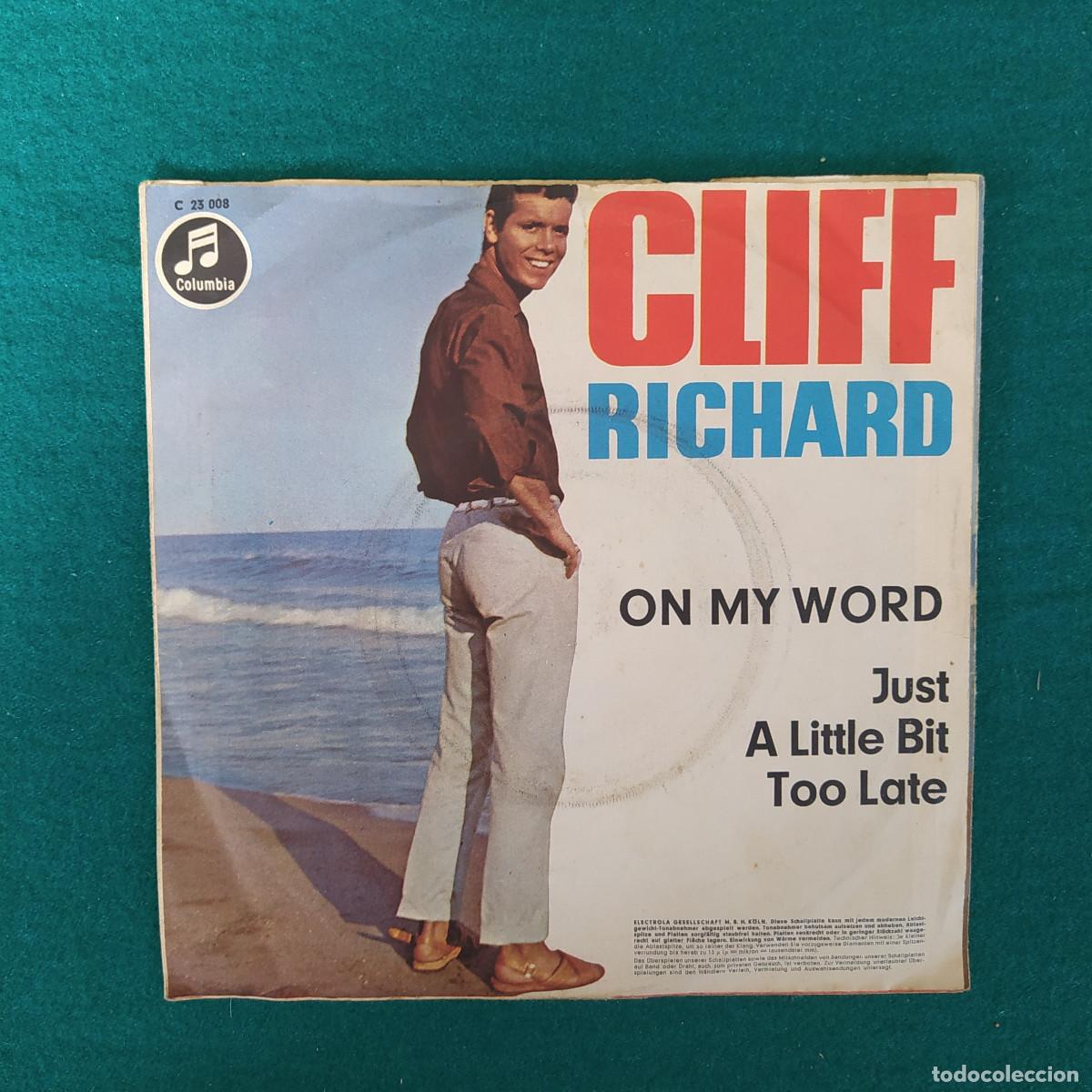 Discos de vinilo: Cliff Richard &lrm;&ndash; On My Word - Foto 2