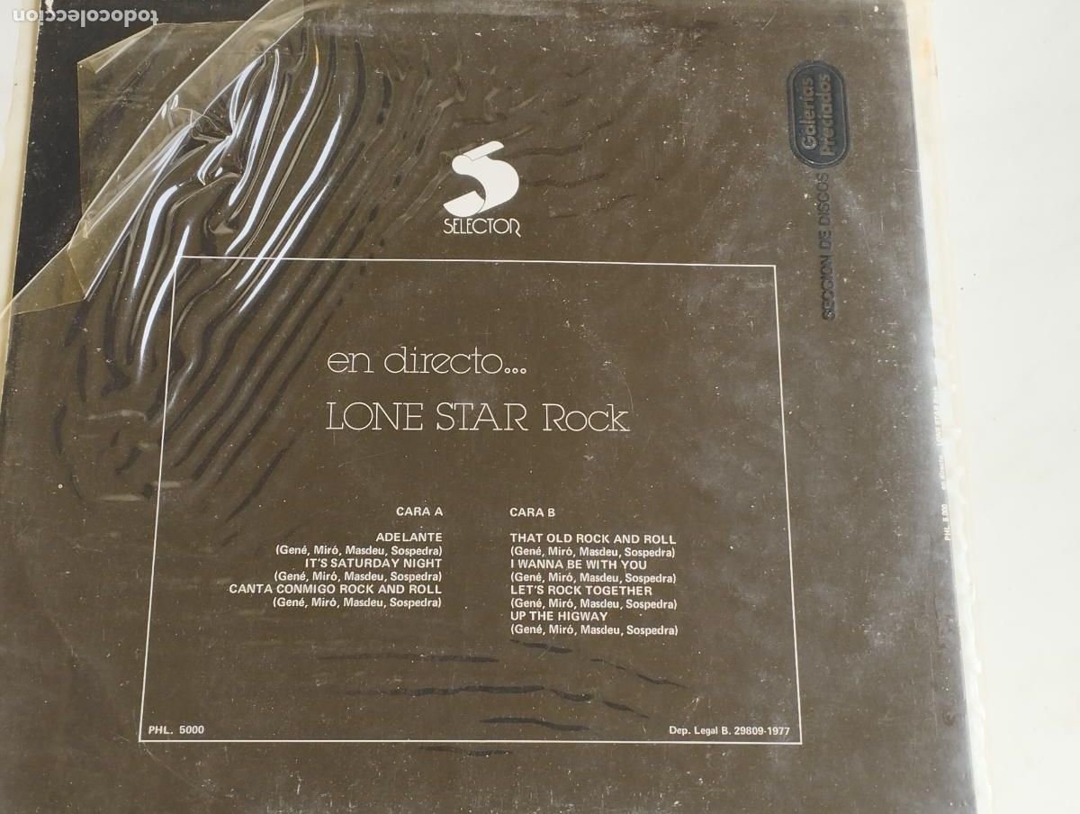 Discos de vinilo: DISCO LP LONE STAR ROCK EN DIRECTO - Foto 2
