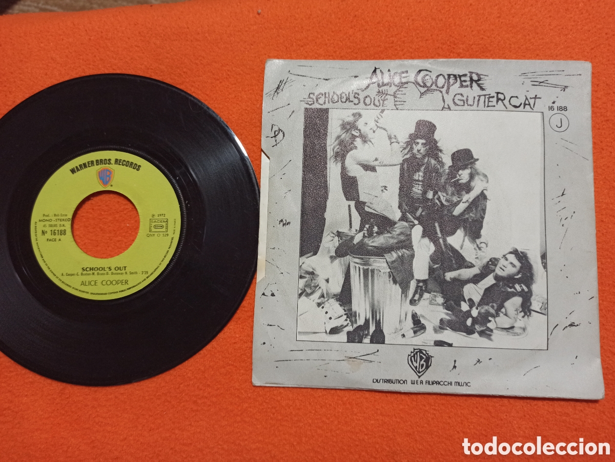 Discos de vinilo: Alice Cooper schools out single - Foto 2