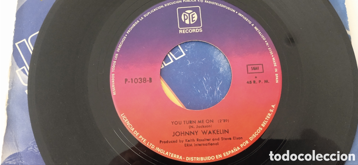 Discos de vinilo: JOHNNY WAKELIN - Africa man (1977) single - Foto 3