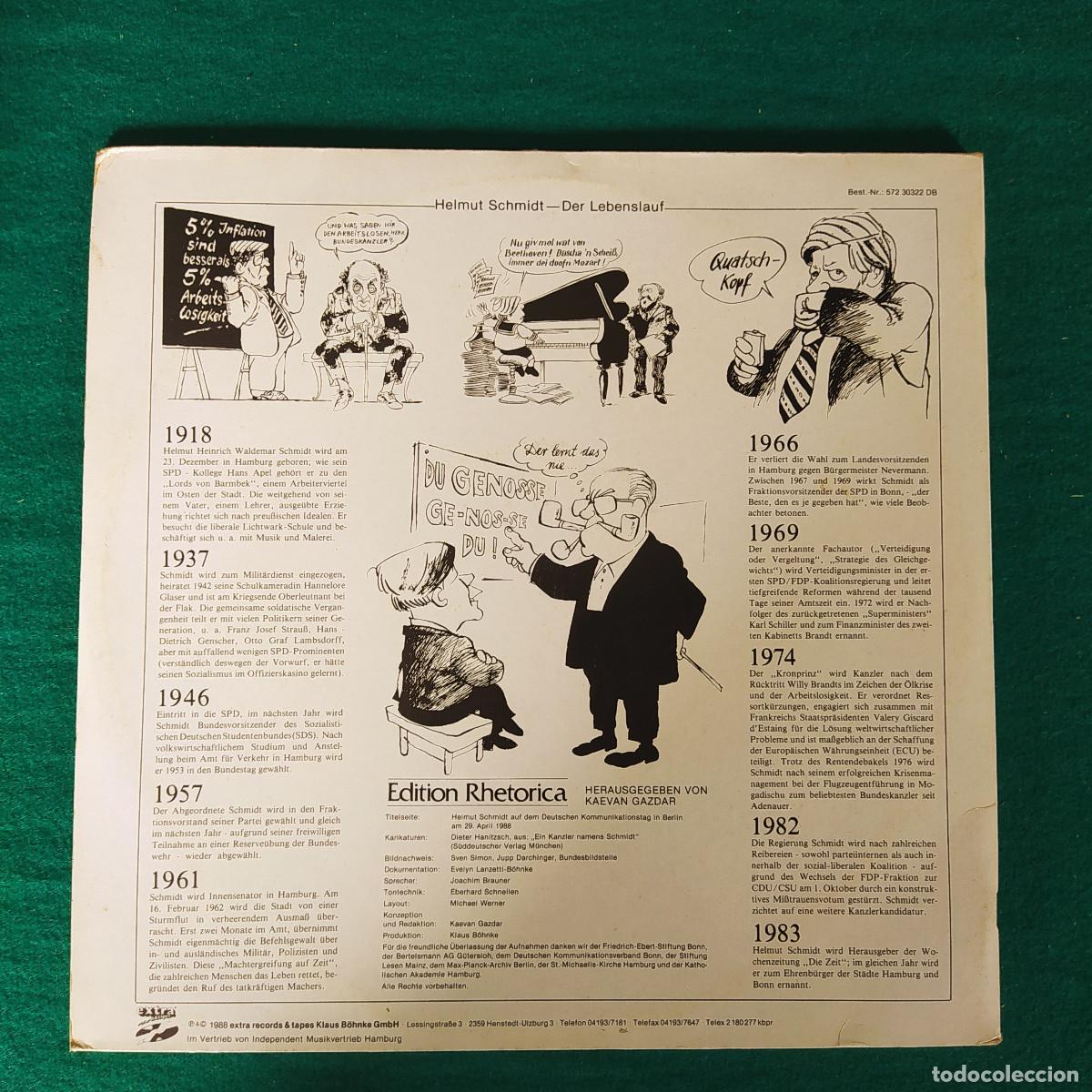 Discos de vinilo: Helmut Schmidt &ndash; Ein Deutscher Staatsmann - Redebilanz - Foto 2