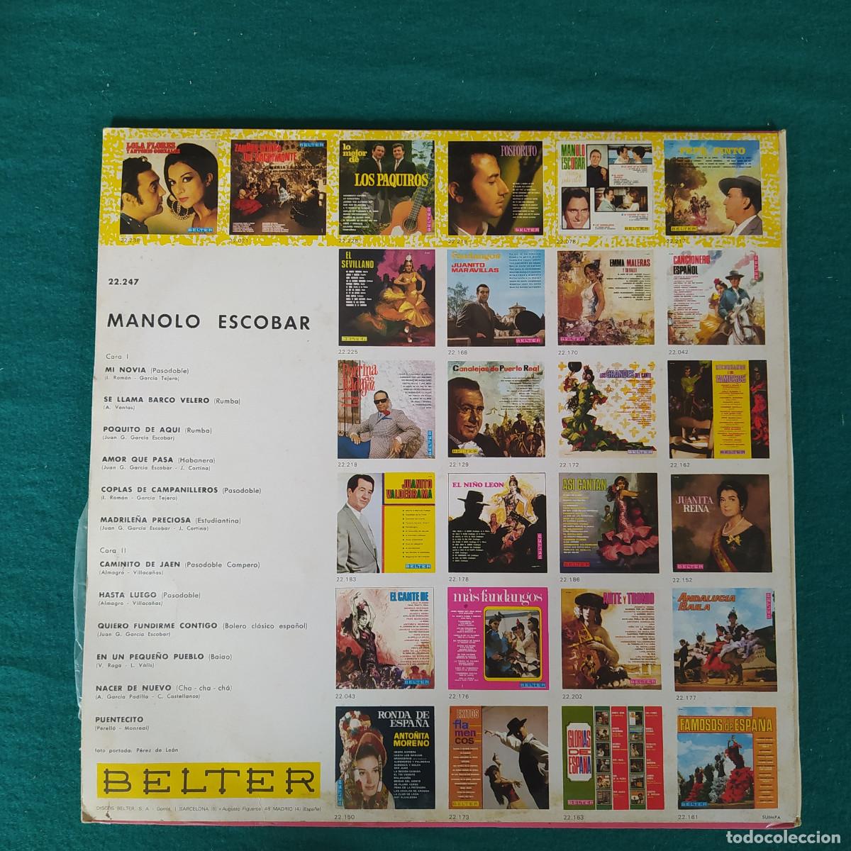 Discos de vinilo: MANOLO ESCOBAR MANOLO ESCOBAR - Foto 2