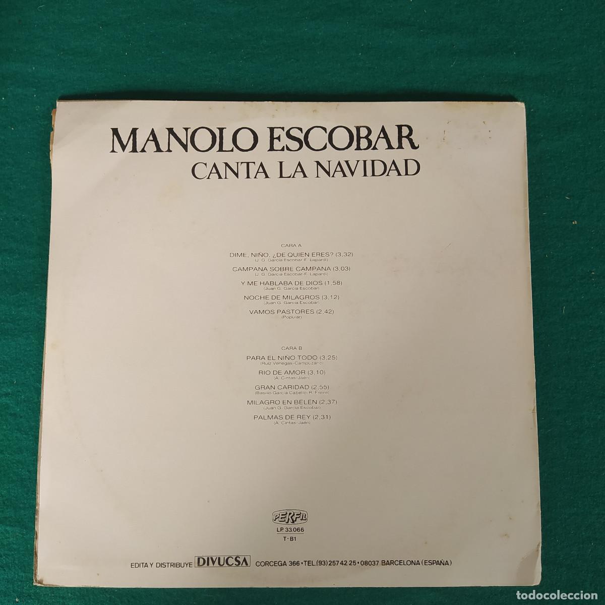 Discos de vinilo: Manolo Escobar &ndash; Canta La Navidad - Foto 2