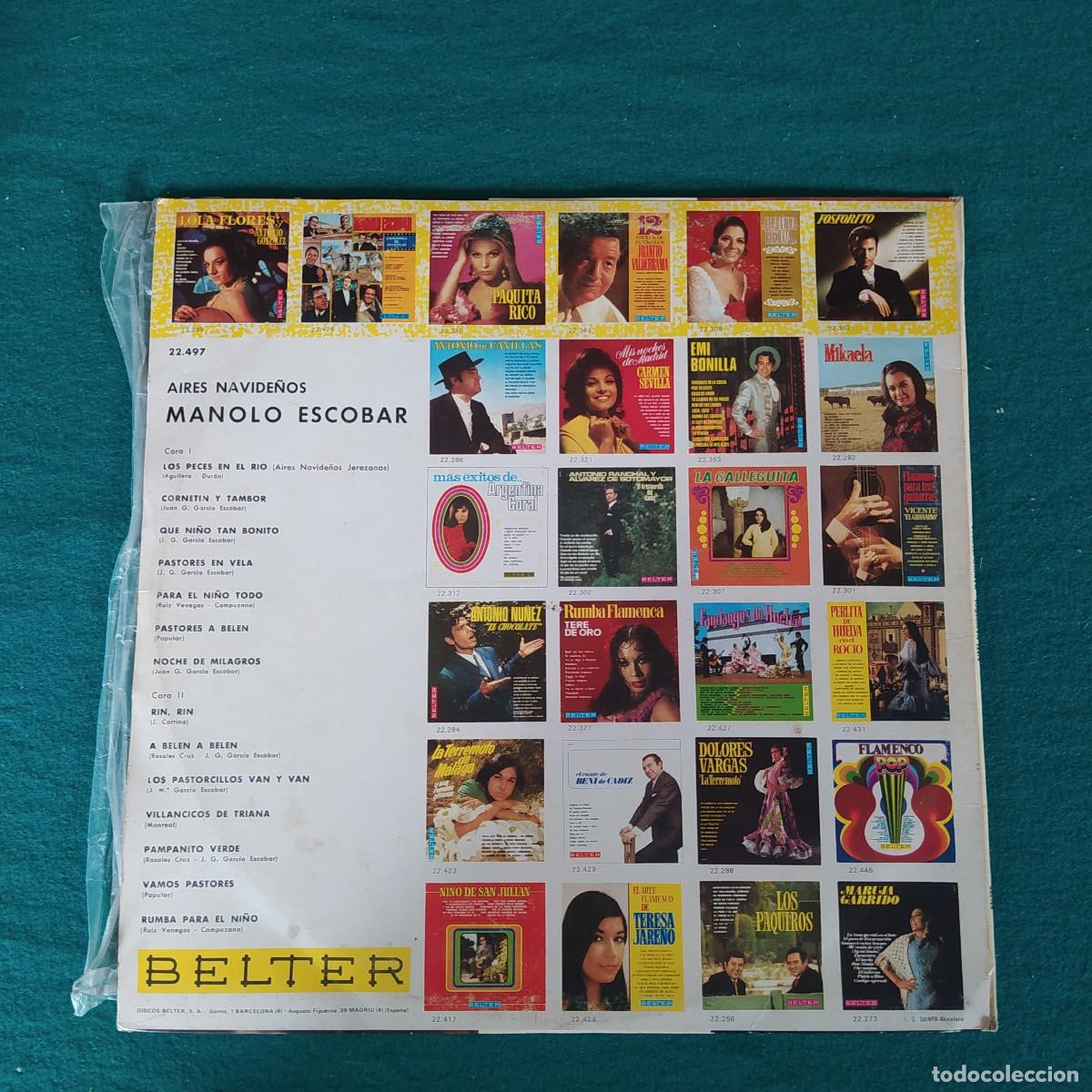 Discos de vinilo: Manolo Escobar &ndash; Aires Navide&ntilde;os - Foto 2