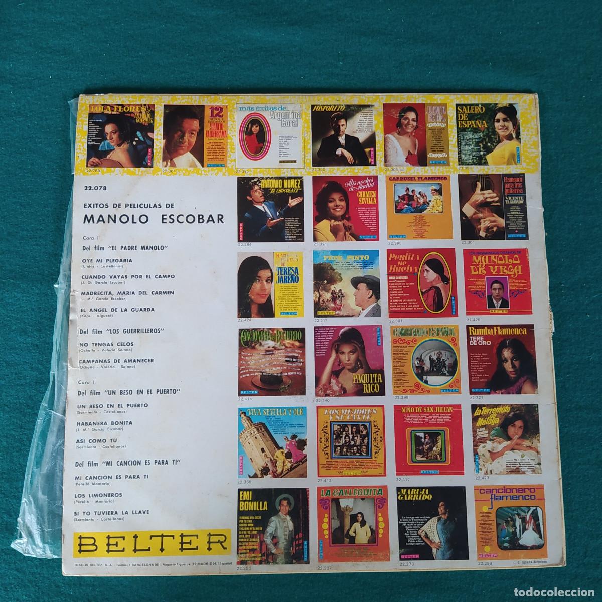 Discos de vinilo: Manolo Escobar &ndash; Exitos De Peliculas - Foto 2