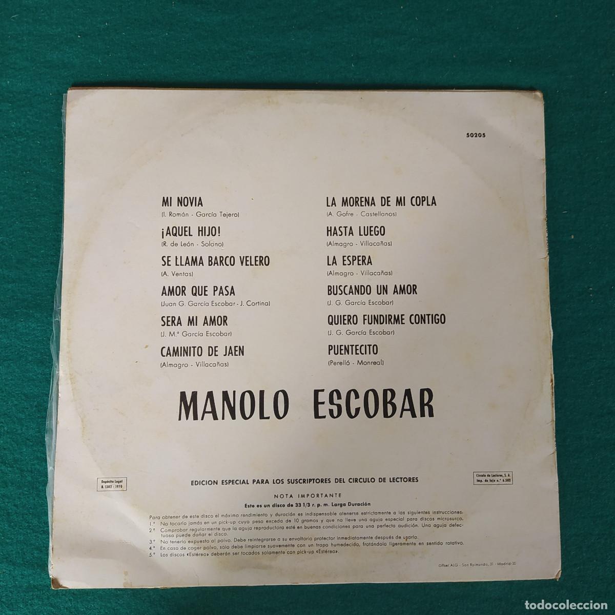 Discos de vinilo: Manolo Escobar &ndash; Manolo Escobar - Foto 2