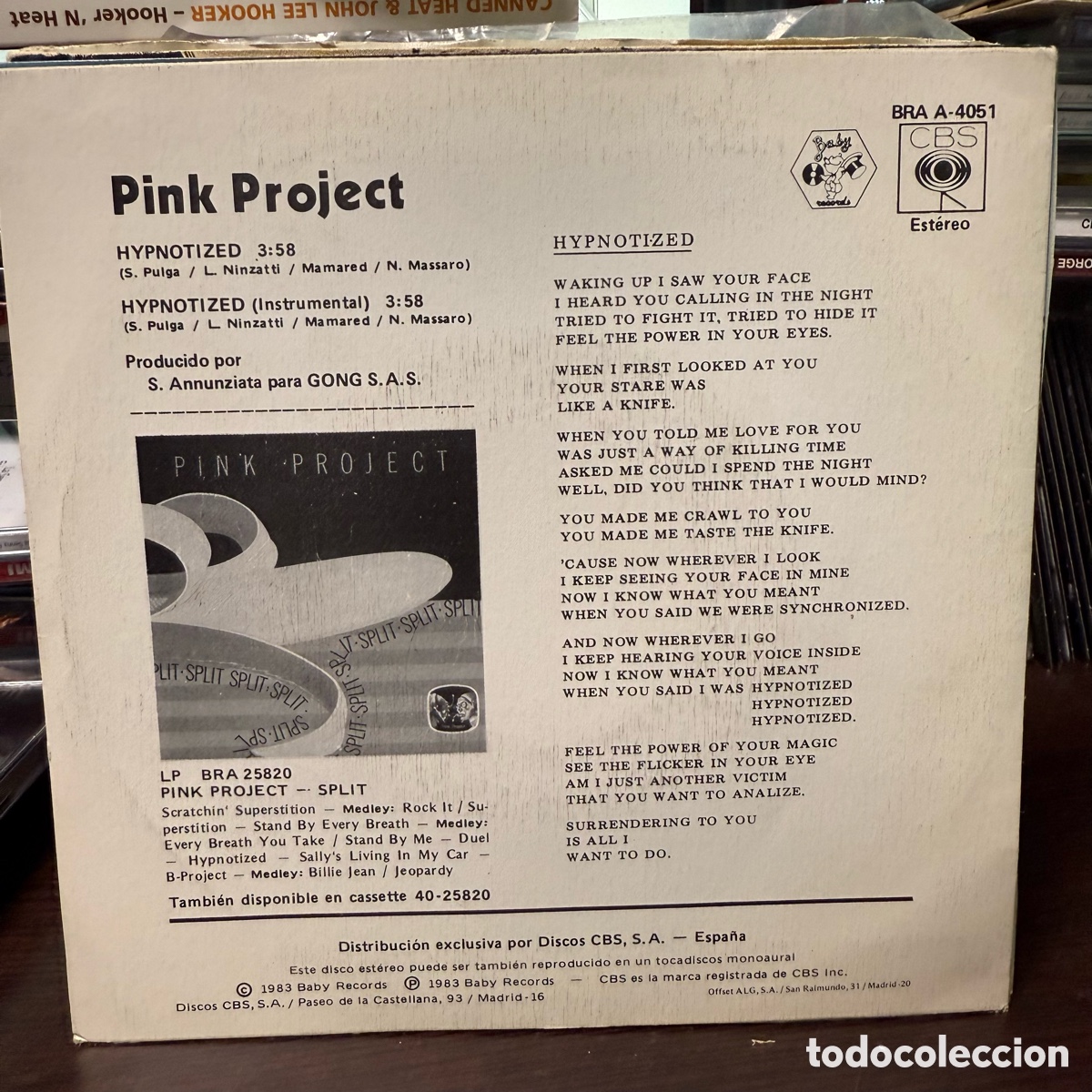 Discos de vinilo: Pink Project - Hypnotized (7&rdquo;) - Foto 2