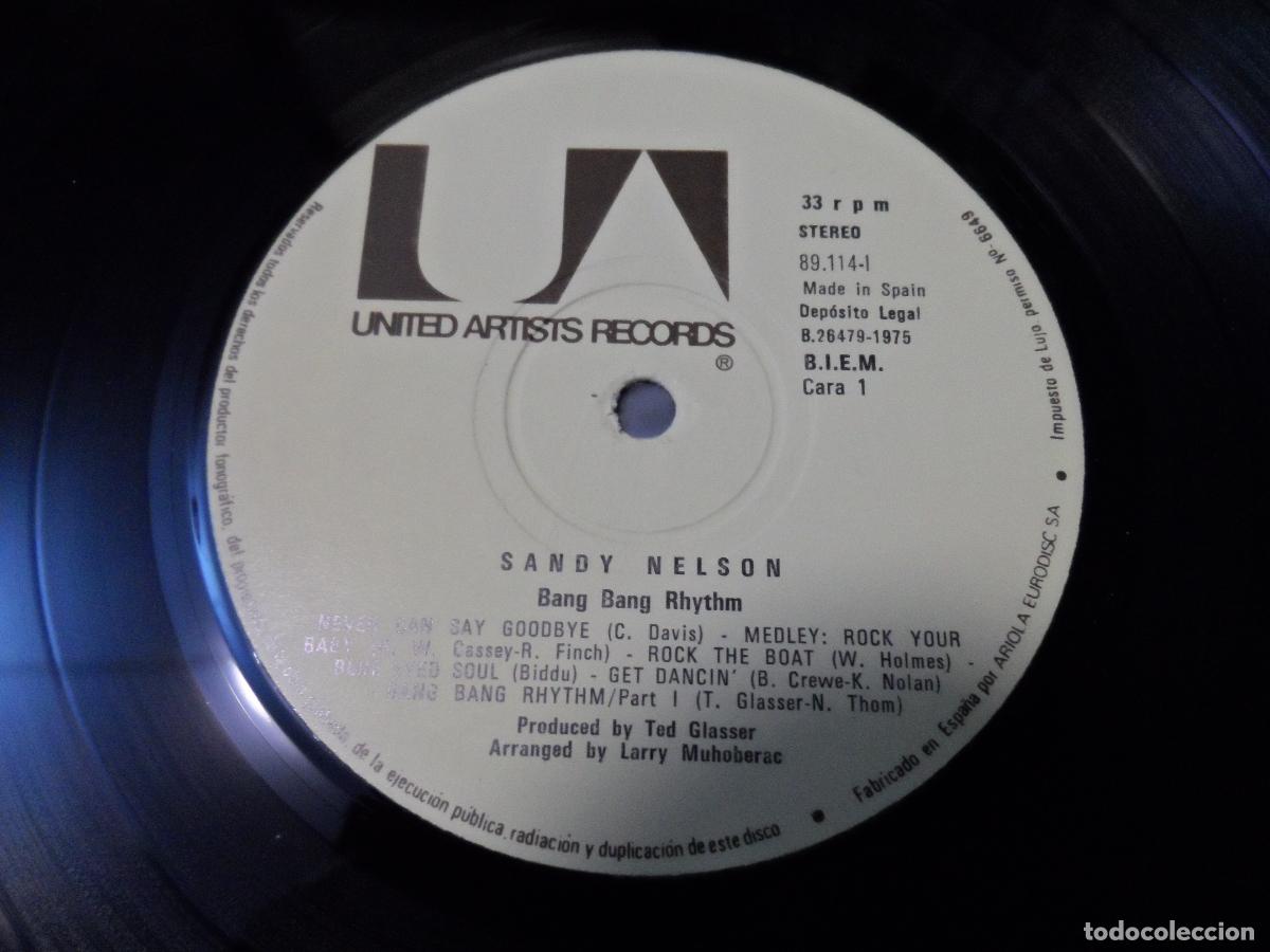 Discos de vinilo: SANDY NELSON - DISCO DYNAMITE, BANG BANG RHYTHM (SPAIN 1975) - Foto 3