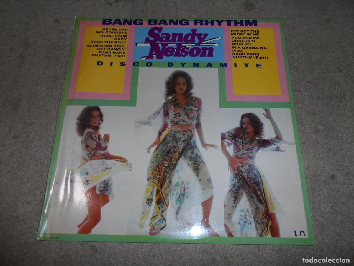 Discos de vinilo: SANDY NELSON - DISCO DYNAMITE, BANG BANG RHYTHM (SPAIN 1975) - Foto 1