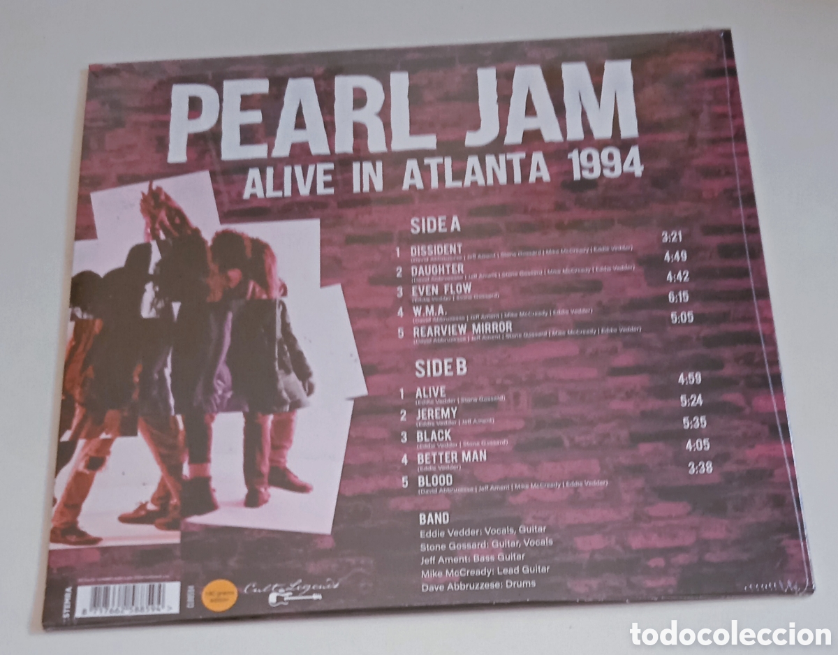 Discos de vinilo: Pearl Jam, Alive in Atalanta 94 Lp - Foto 2