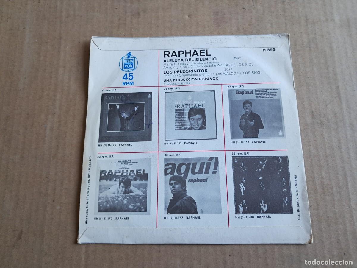 Discos de vinilo: RAPHAEL - DELUYA DEL SILENCIO SINGLE 1970 - Foto 3
