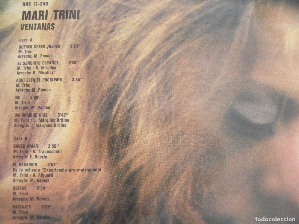 Discos de vinilo: MARI TRINI -VENTANAS -LP 1973 - Foto 3