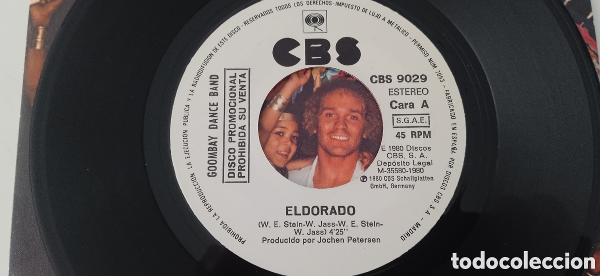 Discos de vinilo: GOOMBAY DANCE BAND - Eldorado (1980) single - Foto 3