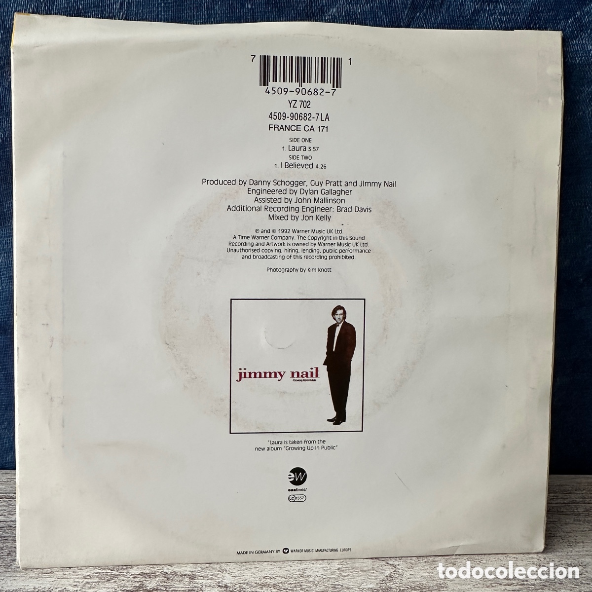 Discos de vinilo: Jimmy Nail - Laura (7&rdquo;) - Foto 2