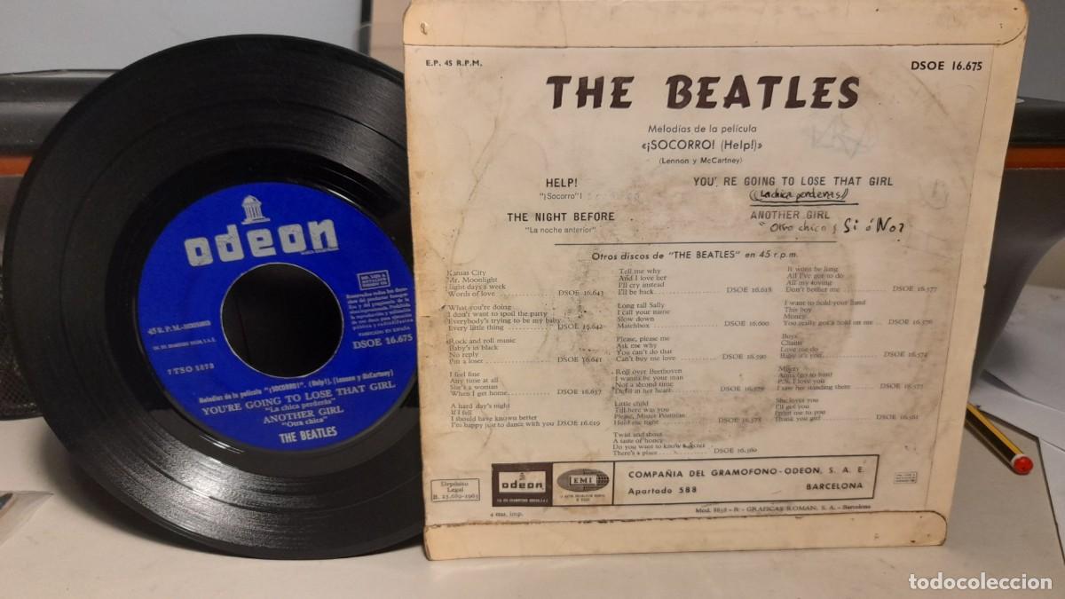 Discos de vinilo: EP THE BEATLES SOCORRO / HELP + 3 - Foto 2
